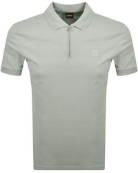 BOSS - Boss Passerzip Polo T Shirt - Lyst