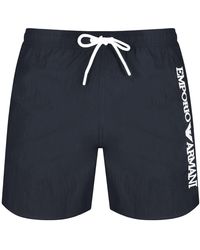 Armani - Emporio Logo Swim Shorts - Lyst