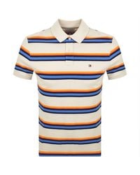 Tommy Hilfiger - Roadmap Stripe Polo T Shirt Ivory - Lyst