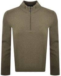 Barbour - Avoch Half Zip Knitted Jumper - Lyst