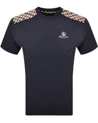 Aquascutum - Active Club Check T Shirt - Lyst