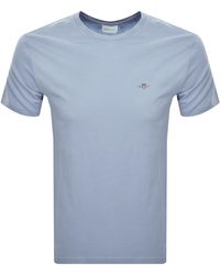 GANT - Regular Shield T Shirt Dove - Lyst