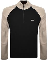 BOSS - Boss Goc Swing Quarter Zip Knit Jumper - Lyst