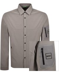 BOSS - Boss Tour Waffle Overshirt - Lyst