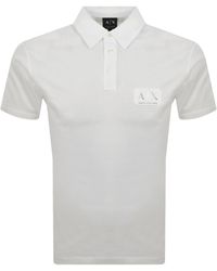 ARMANI EXCHANGE - Logo Polo T Shirt Off - Lyst
