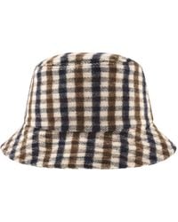Aquascutum - Wool Bucket Hat Small Check - Lyst