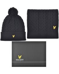 Lyle & Scott - Bobble Beanie And Scarf Set - Lyst