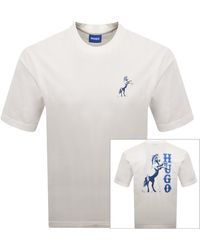 HUGO - Noxwash T Shirt Off - Lyst