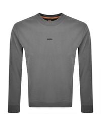 BOSS - Boss We Small Crew Neck Sweatshirt - Lyst