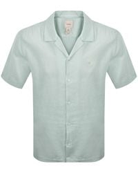 Calvin Klein - Short Sleeve Linen Shirt - Lyst