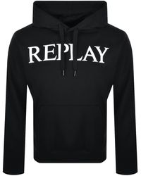 Replay - Logo Hoodie - Lyst