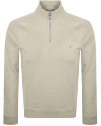 Farah - Farah Jim Quarter Zip Sweatshirt - Lyst