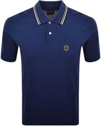 ARMANI EXCHANGE - Tipped Polo T Shirt - Lyst