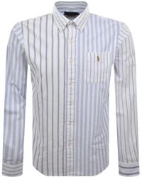 Ralph Lauren - Long Sleeve Stripe Shirt - Lyst