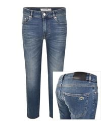 Lacoste - Slim Fit Mid Wash Jeans - Lyst
