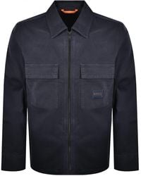 BOSS - Boss Lovel Full Zip Overshirt - Lyst