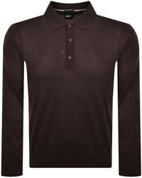 BOSS BUSINESS - Boss Lancione Merino Wool Knit Polo - Lyst