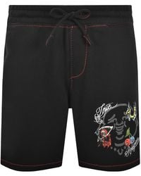 TRUE RELIGION - Buddha Face Fleece Shorts - Lyst