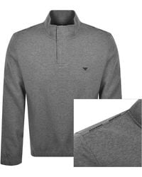 Armani - Emporio Lounge Quarter Zip Sweatshirt - Lyst