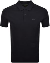 BOSS - Boss Pattern Polo T Shirt Dark - Lyst