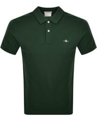 GANT - Regular Fit Shield Pique Polo T Shirt - Lyst