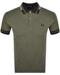 Fred Perry - Abstract Tipped Polo T Shirt - Lyst