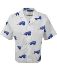 HUGO - All Over Print Shirt - Lyst