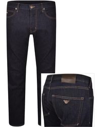 Armani - Emporio J45 Regular Jeans Dark Wash - Lyst