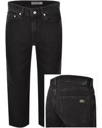Lacoste - Straight Fit Dark Wash Jeans - Lyst