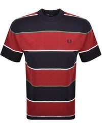 Fred Perry - Striped T Shirt - Lyst