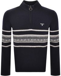 Barbour - Kepwick Half Zip Knitted Jumper - Lyst