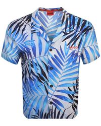 HUGO - Beachwear Shirt - Lyst