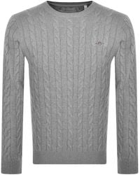 GANT - Classic Cotton Cable Knit Jumper - Lyst