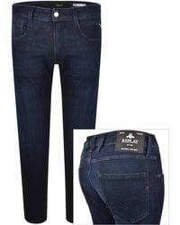 Replay - Anbass Slim Fit Dark Wash Jeans - Lyst