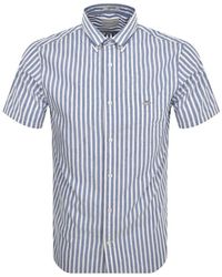 GANT - Short Sleeved Stripe Linen Shirt - Lyst