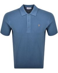 Farah - Farah Thornley Knitted Polo Shirt - Lyst