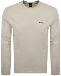 BOSS - Boss Long Sleeved Stretch T Shirt Light - Lyst
