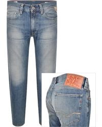 Replay - Neaal Slim Fit Mid Wash Jeans - Lyst
