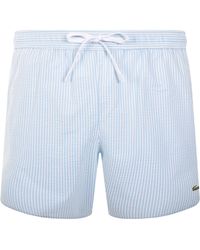 Lacoste - Striped Swim Shorts And - Lyst