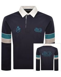 Replay - Long Sleeved Polo T Shirt - Lyst