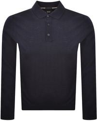 BOSS BUSINESS - Boss Lancione Merino Wool Knit Polo - Lyst