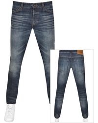 BOSS by HUGO BOSS - Boss Maine Regular Fit Mid Wash Jeans - Lyst