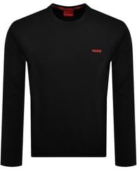 HUGO - Austin Long Sleeved T Shirt - Lyst