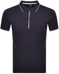 ARMANI EXCHANGE - Short Sleeved Polo T Shirt - Lyst