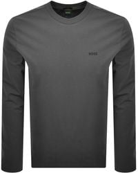 BOSS - Boss Long Sleeved Stretch T Shirt - Lyst