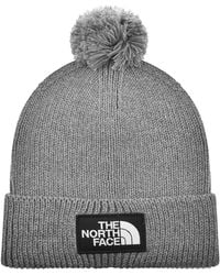 The North Face - Pom Logo Beanie Hat - Lyst