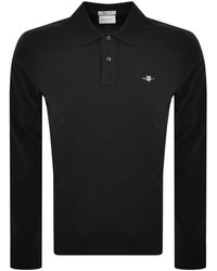 GANT - Regular Shield Long Sleeve Polo T Shirt - Lyst