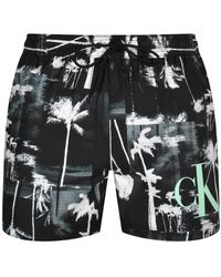 Calvin Klein - Printed Swim Shorts - Lyst