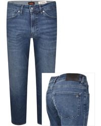 BOSS - Boss Re Maine Regular Fit Dark Wash Jeans - Lyst