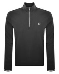 Fred Perry - Half Zip Sweatshirt Anchor - Lyst